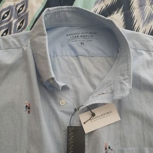 NWT, XL Banana Republic short sleeve button shirt